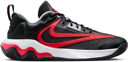 NIKE Tênis masculino 3/4 de altura, Preto/vermelho universitário